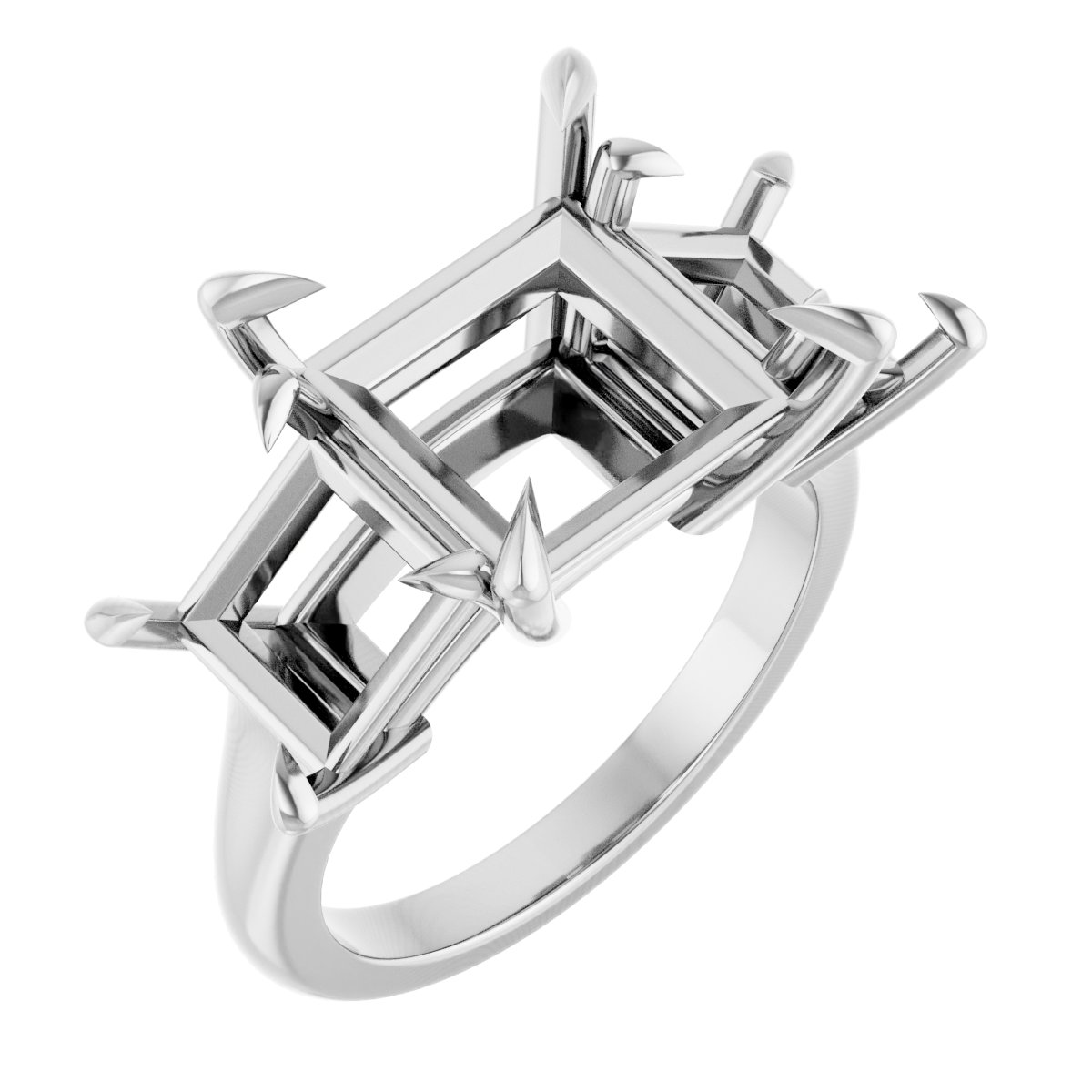 Claw-Prong Three-Stone Ring