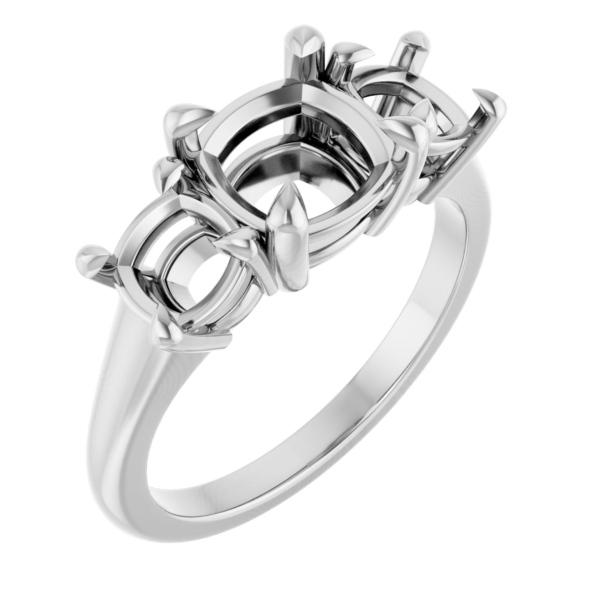 Claw-Prong Three-Stone Ring