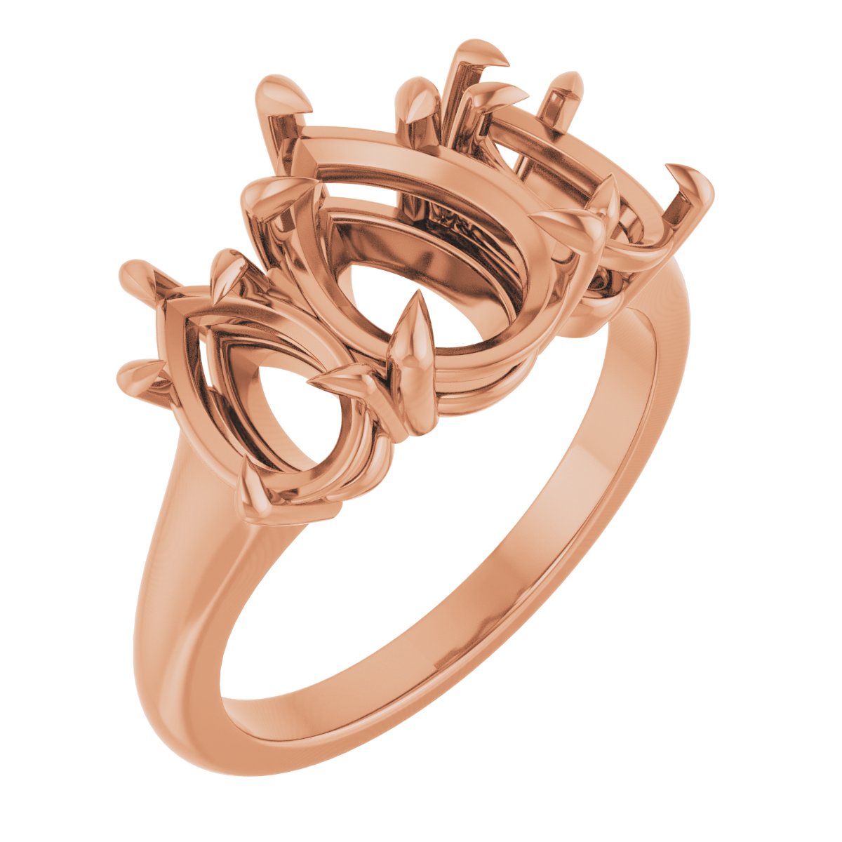 Claw-Prong Three-Stone Ring