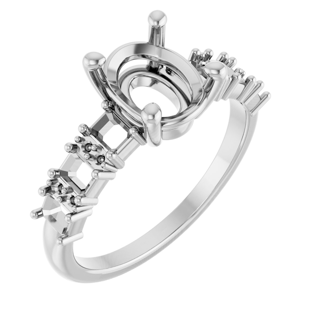 Accented Engagement Ring or Band