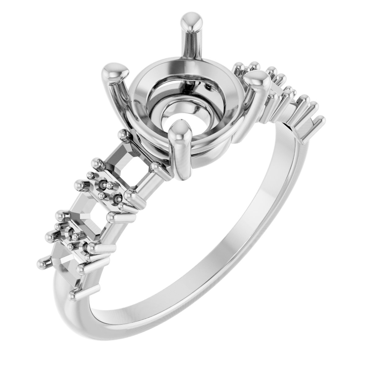Accented Engagement Ring or Band