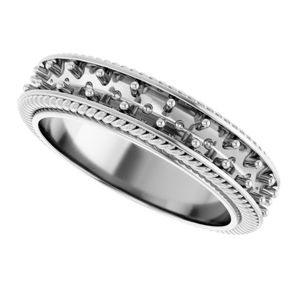 3 mm Round Eternity Band Mounting view 5