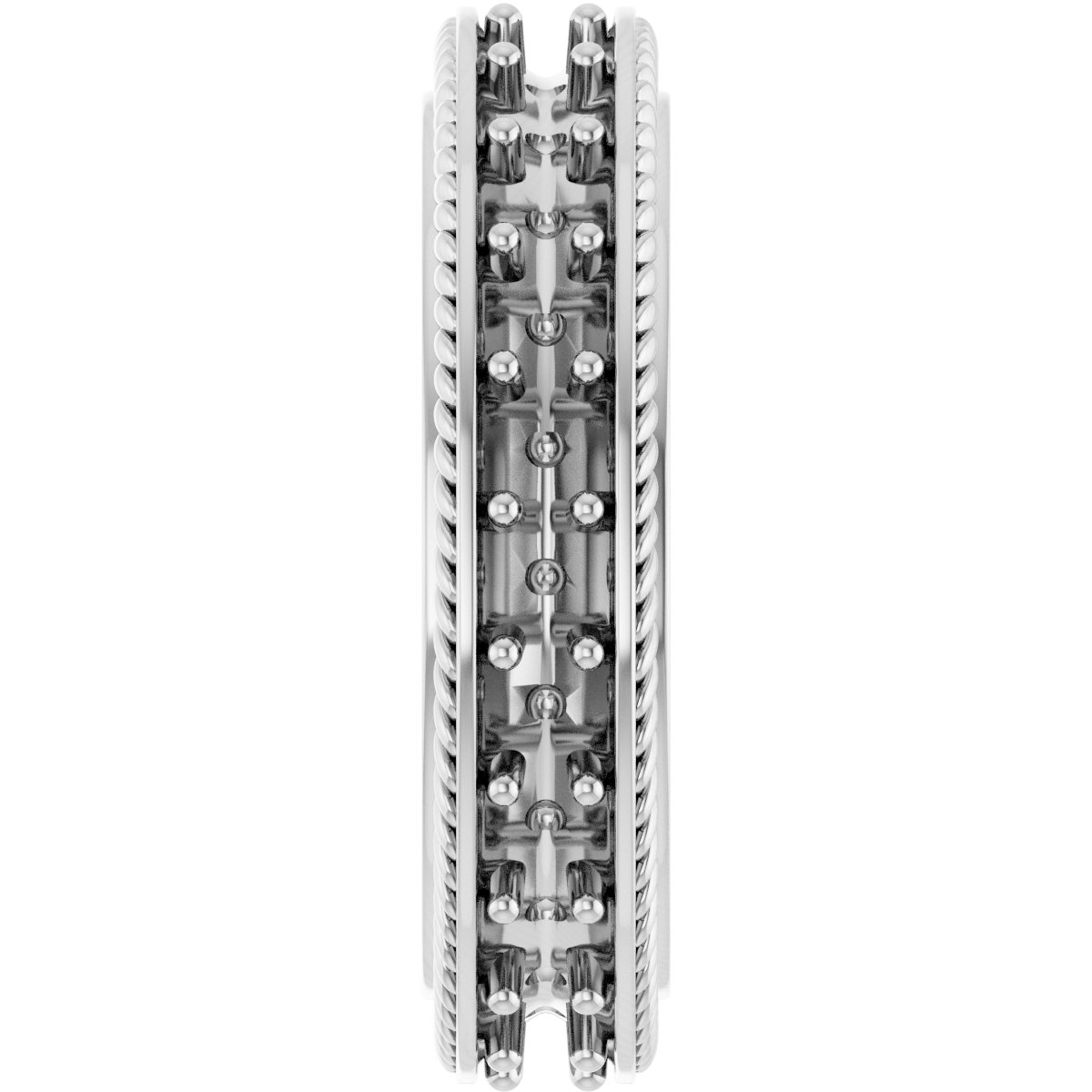 3 mm Round Eternity Band Mounting view 4