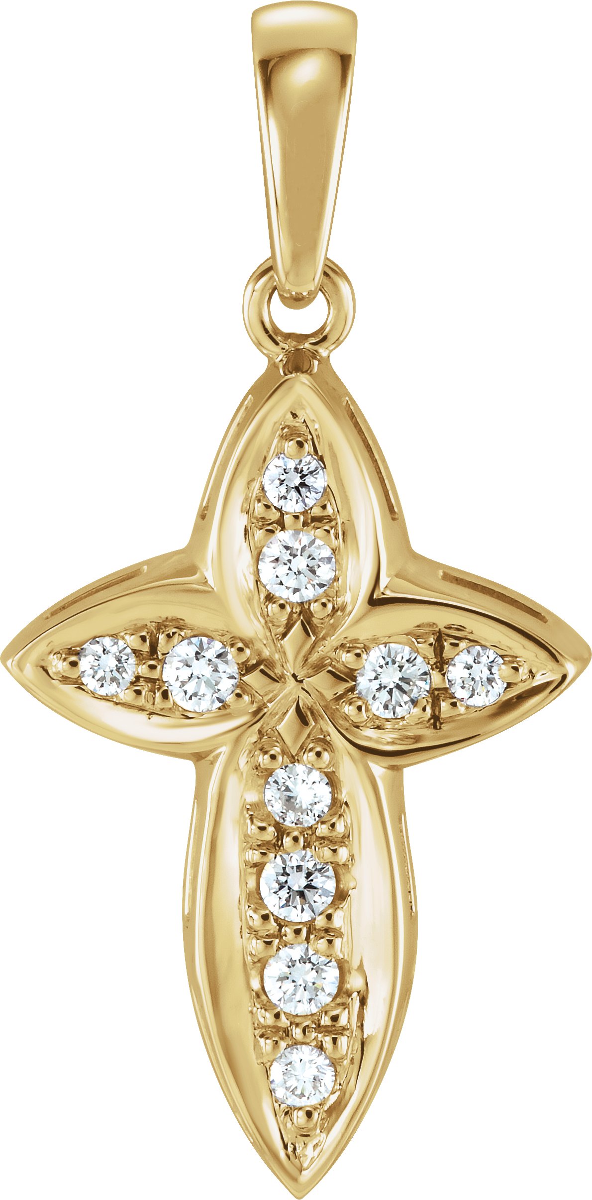 Bright-Cut Cross Pendant