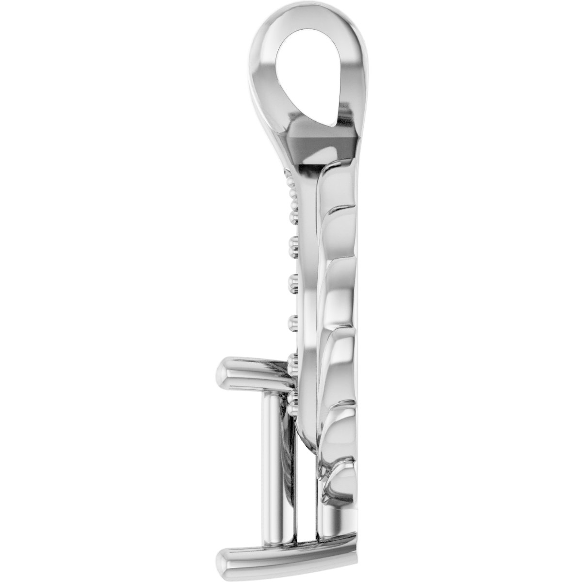 7x7mm::2ctw Square Pendant Mounting view 3