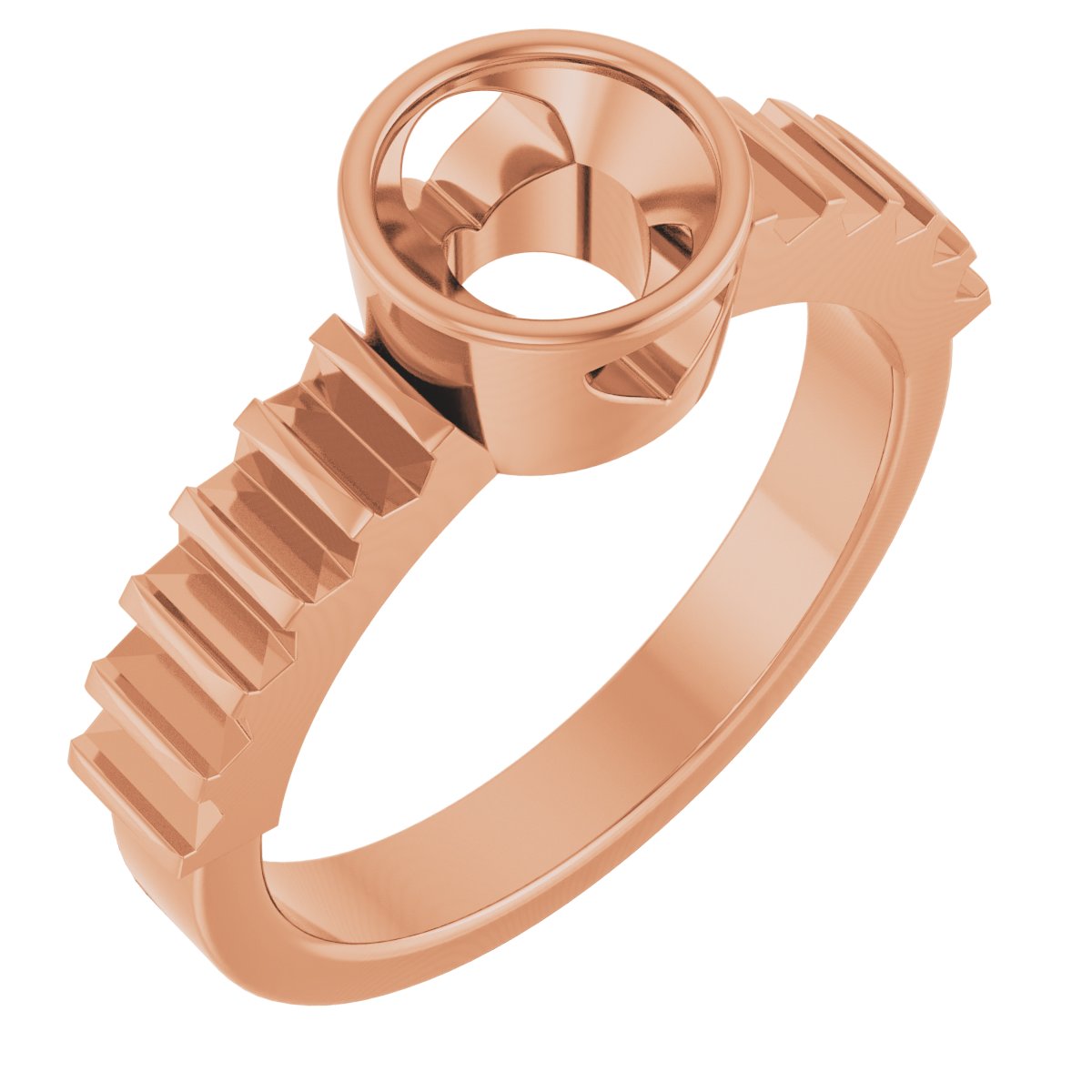 Bezel-Set Accented Engagement Ring or Band