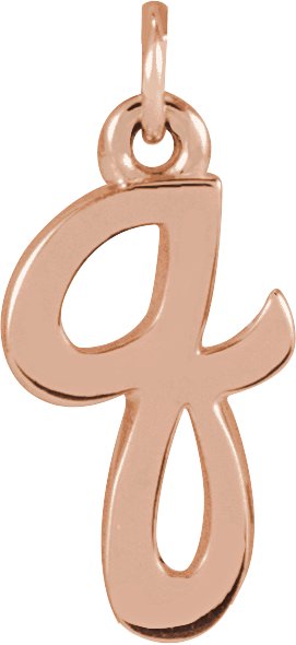 14K Rose Petite Initial Q Pendant Ref 21293509