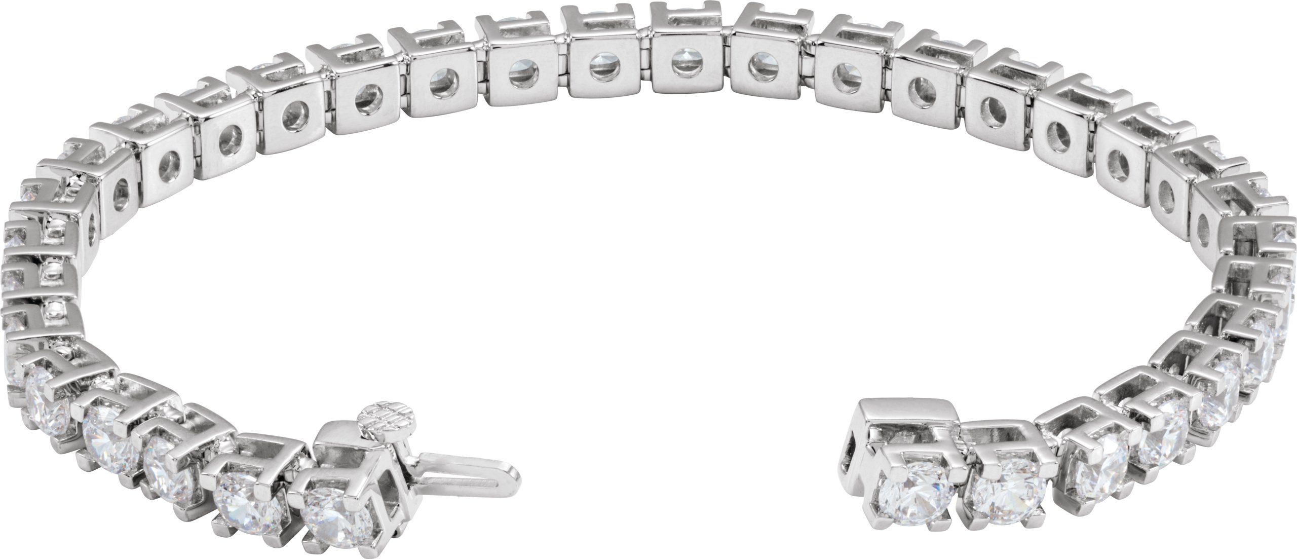 14K White 8 CTW Lab-Grown Diamond Line 7 1/4 Bracelet