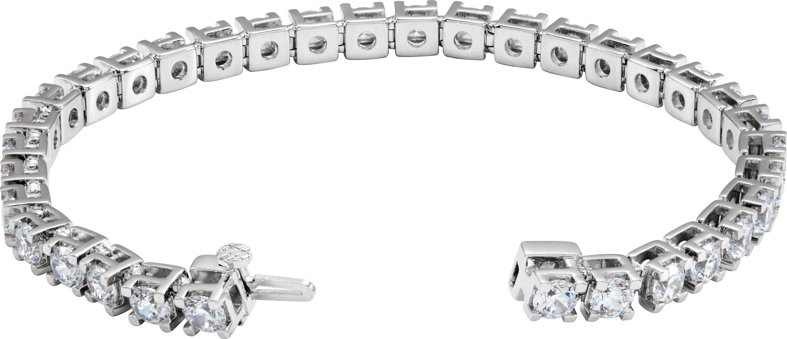 14K White 10 CTW Lab-Grown Diamond Line 7 1/4 Bracelet