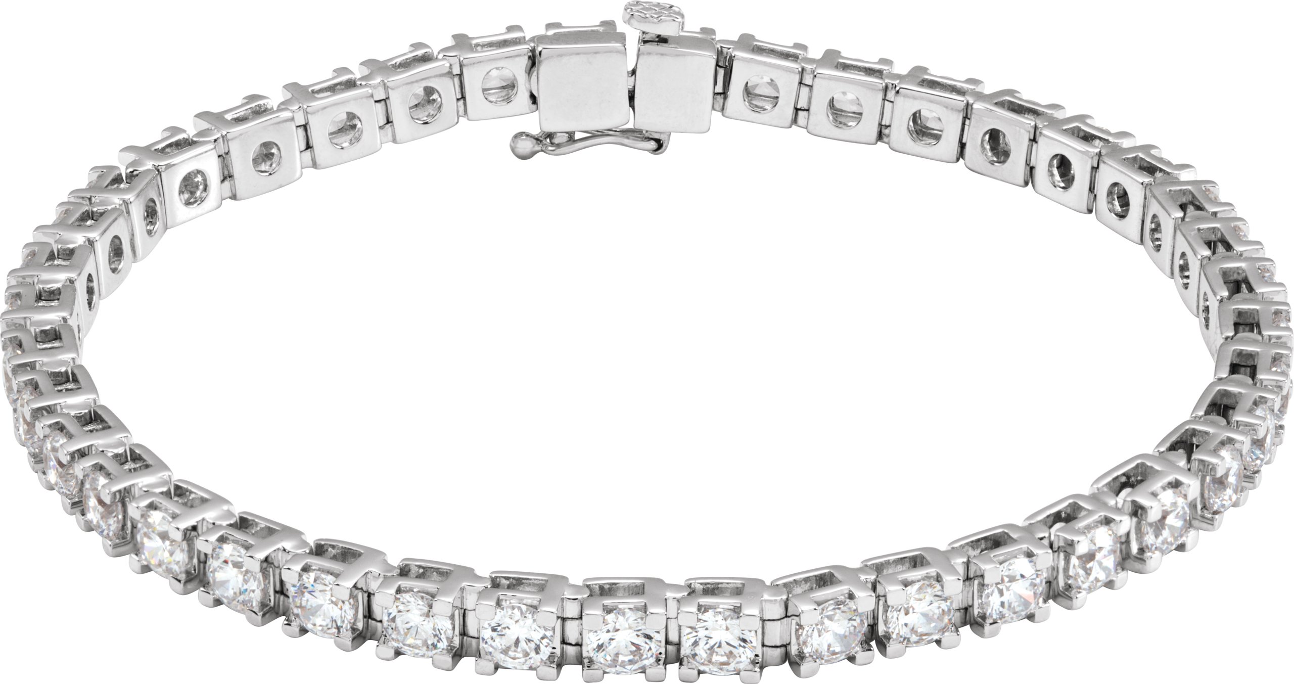 14K White 6 CTW Lab-Grown Diamond Link 7 1/4