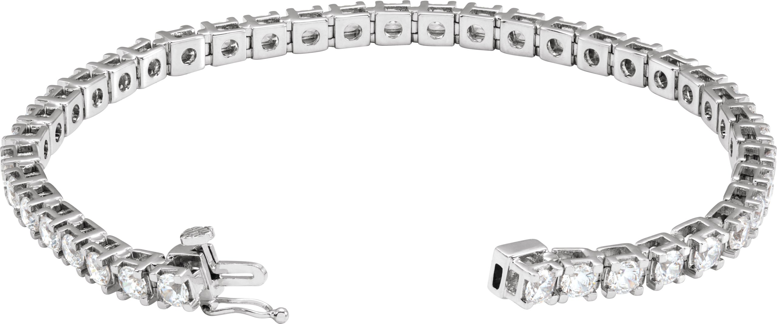 14K White 6 CTW Lab-Grown Diamond Link 7 1/4 Bracelet