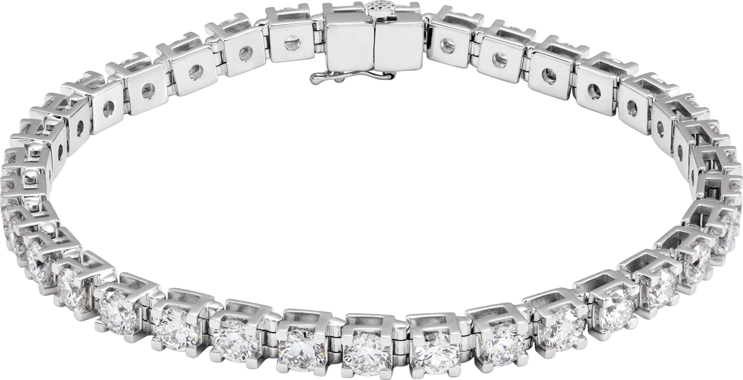 14K White 8 CTW Lab-Grown Diamond Line 7 1/4 Bracelet