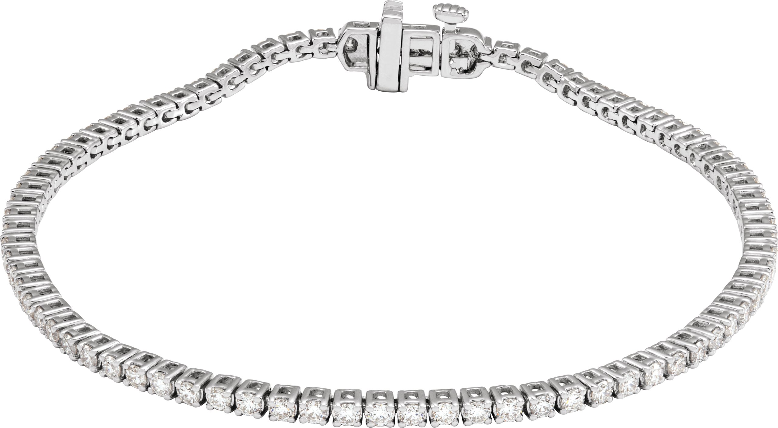 14K White 2 CTW Lab-Grown Diamond Line 7 Bracelet