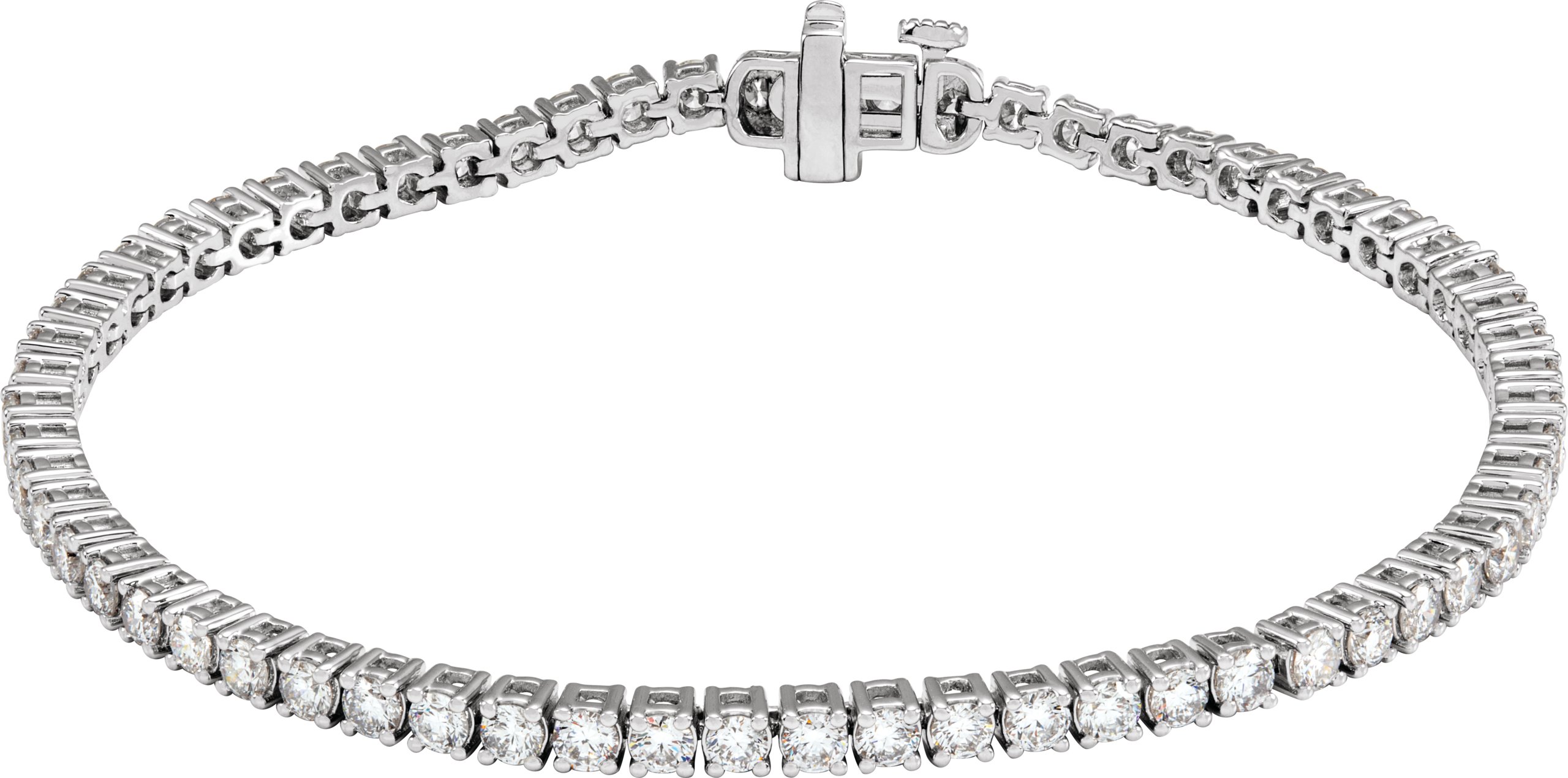 14K White 4 CTW Lab-Grown Diamond Line 7