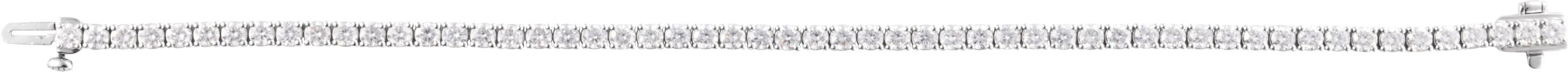 14K White 5 CTW Lab-Grown Diamond Line 7 Bracelet