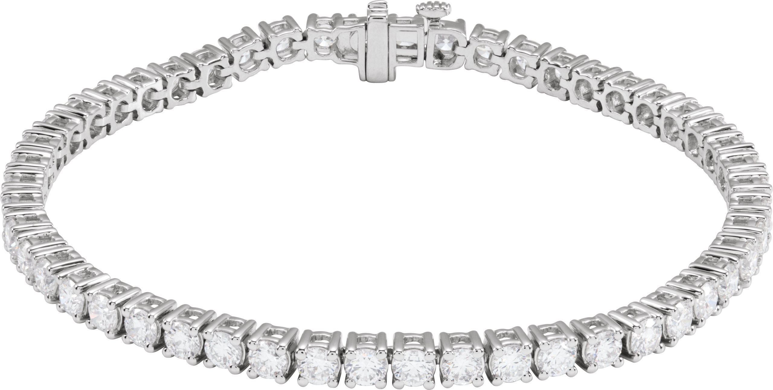 14K White 6 CTW Lab-Grown Diamond Line 7 Bracelet