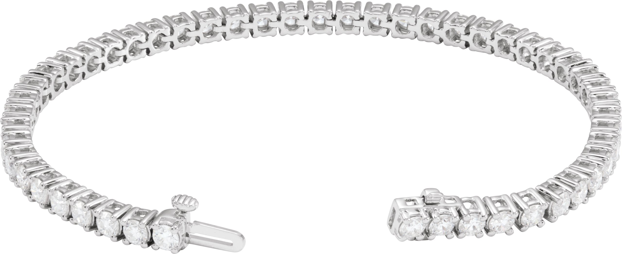 14K White 6 CTW Lab-Grown Diamond Line 7 Bracelet