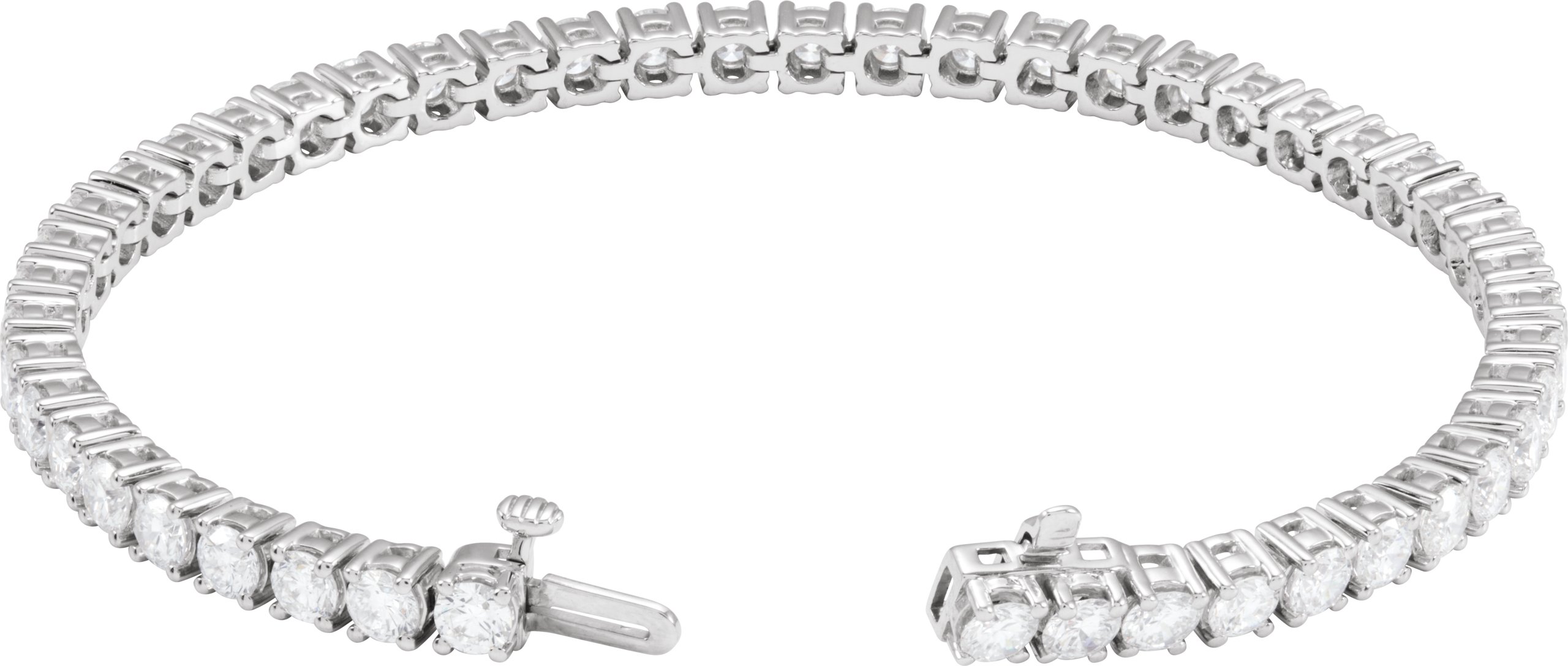 14K White 7 CTW Lab-Grown Diamond Line 7 Bracelet