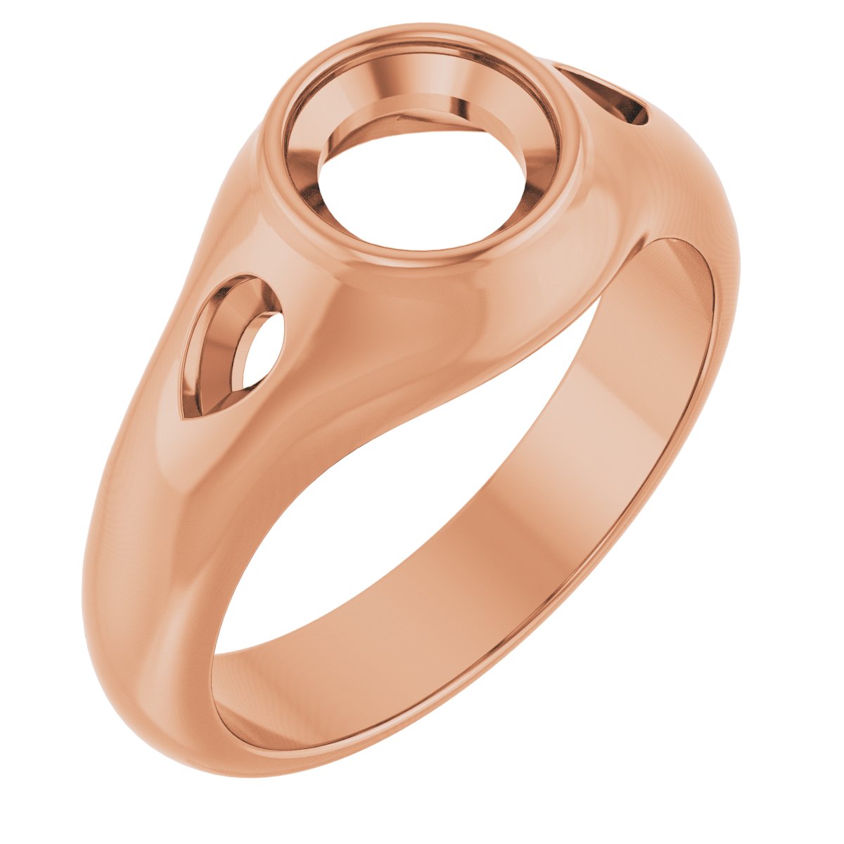Bezel-Set Three-Stone Engagement Ring or Band