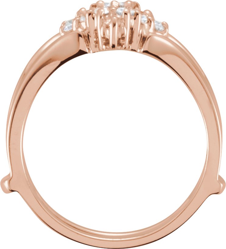 Alternative view of 1/4 CTW Natural Diamond Ring Guard – 14K Rose Gold