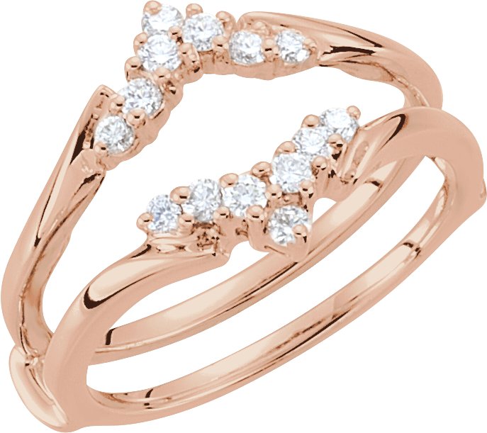 1/4 CTW Natural Diamond Ring Guard – 14K Rose Gold