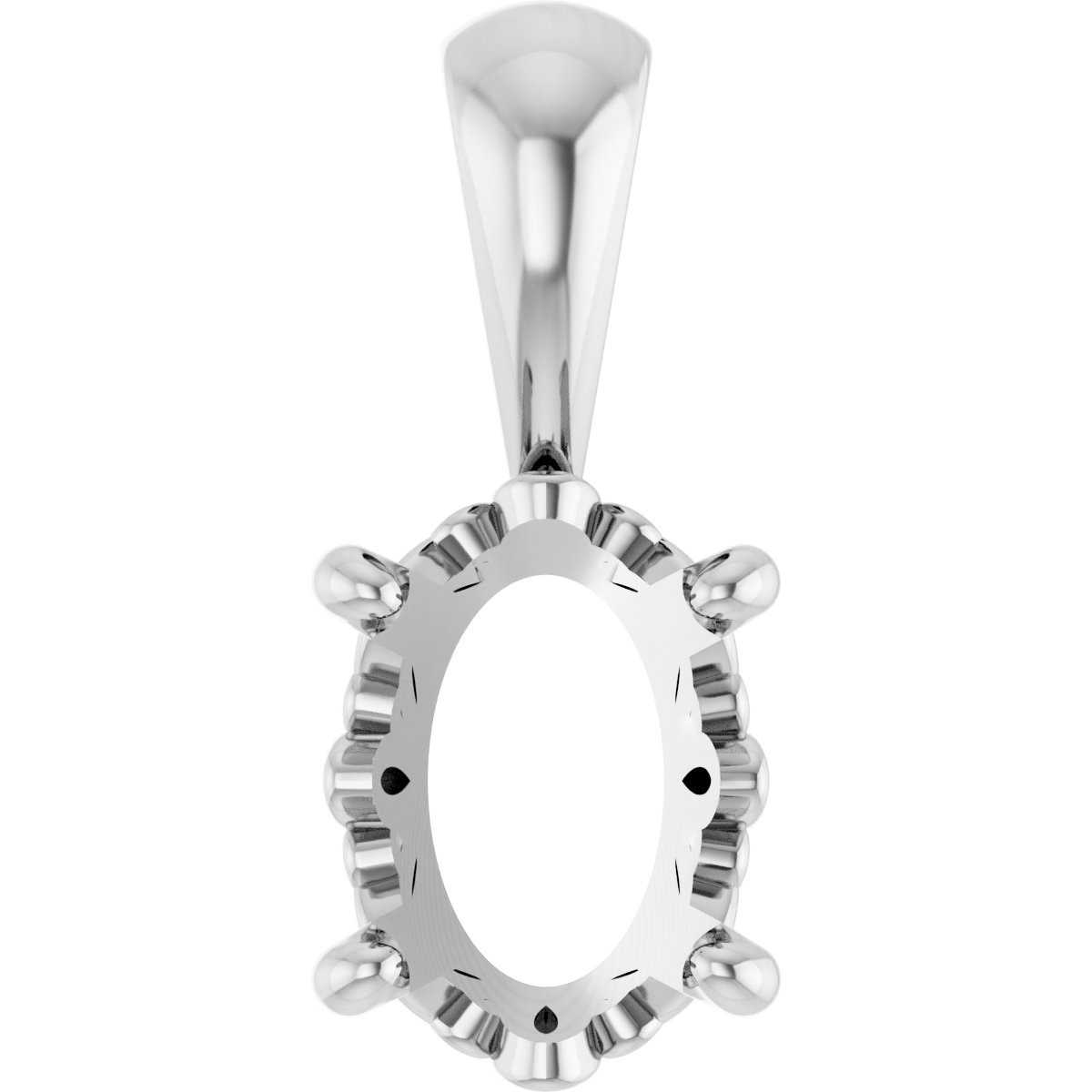 Oval 4-Prong Solitaire Necklace or Pendant
