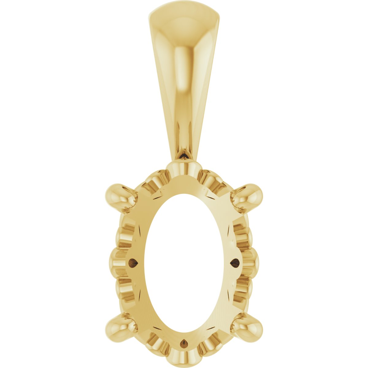 Oval 4-Prong Solitaire Necklace or Pendant