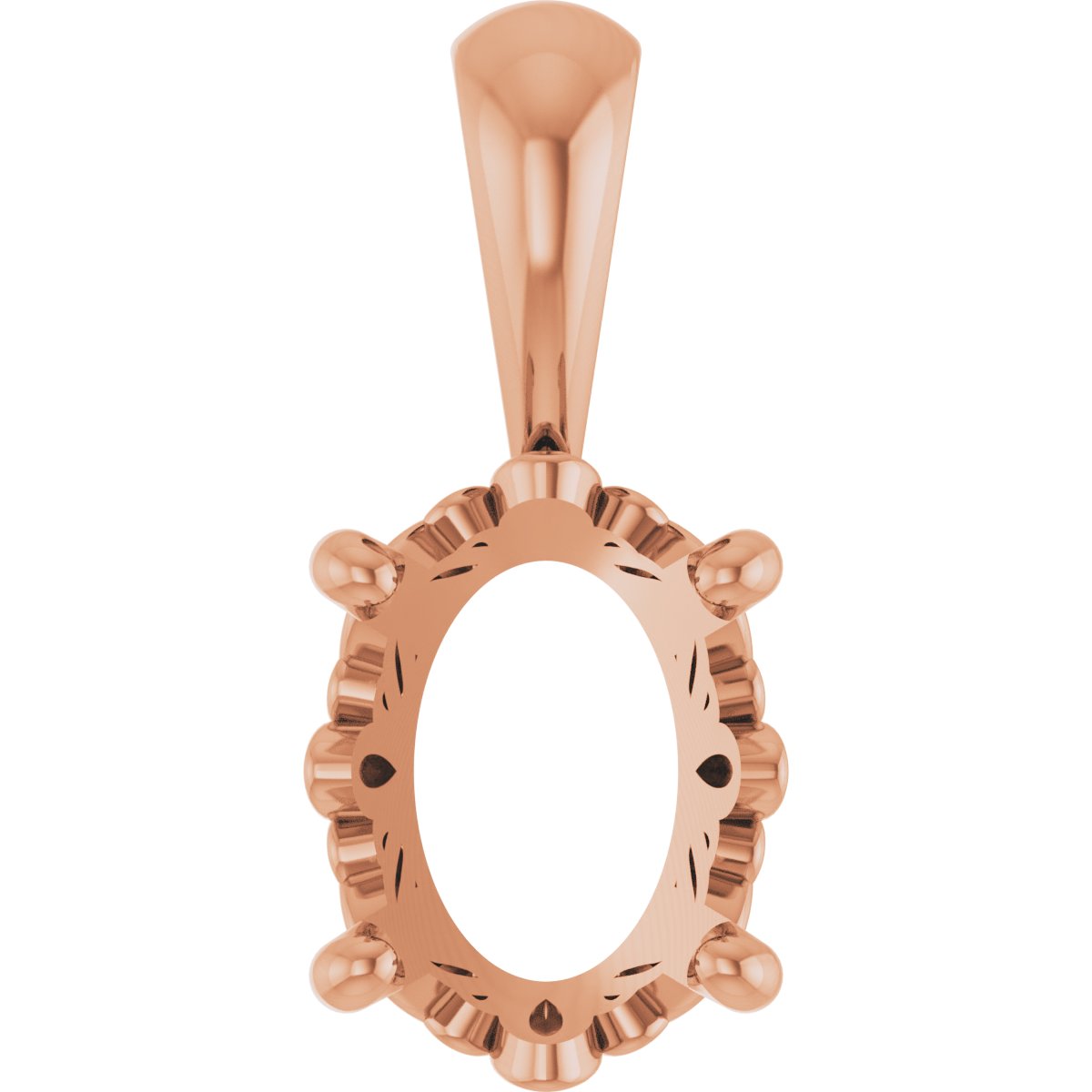 Oval 4-Prong Solitaire Necklace or Pendant