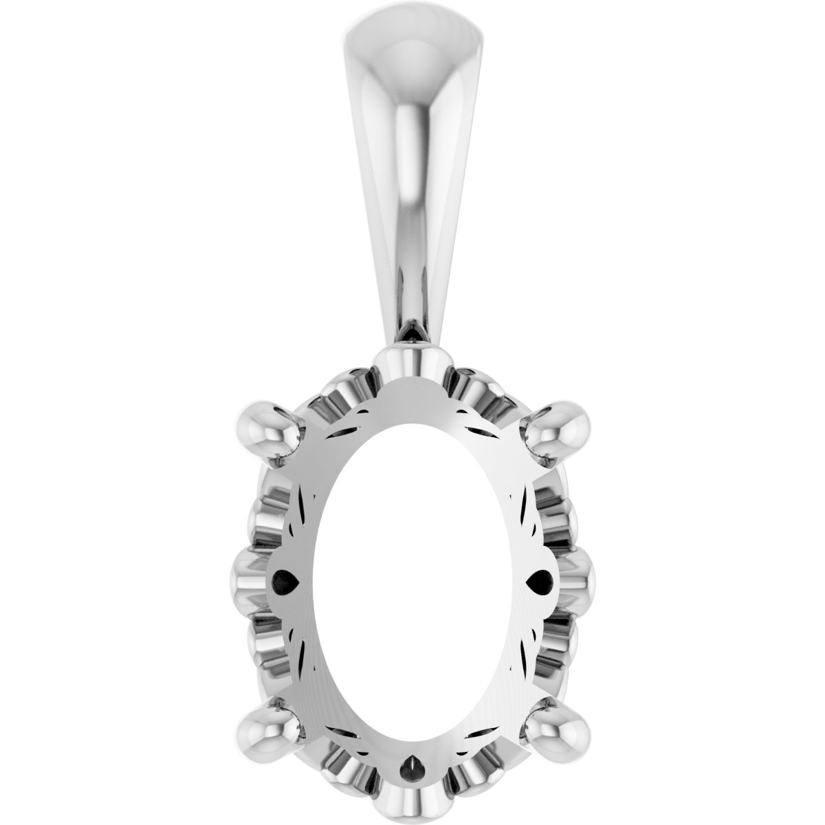 Oval 4-Prong Solitaire Necklace or Pendant
