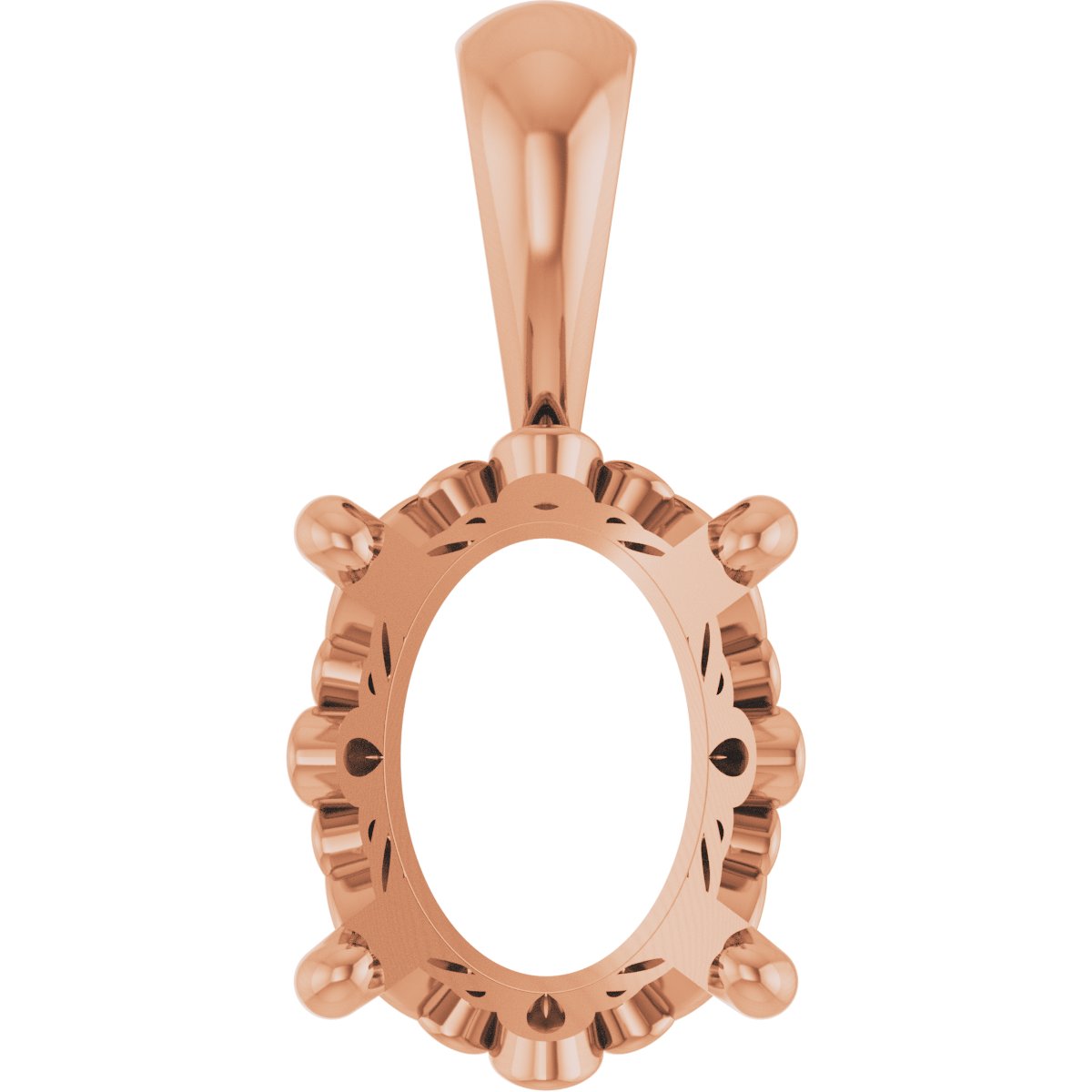 Oval 4-Prong Solitaire Necklace or Pendant