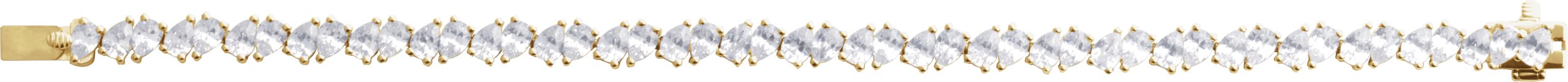 14K Yellow 9 1/2 Lab-Grown Diamond Line 7 Bracelet