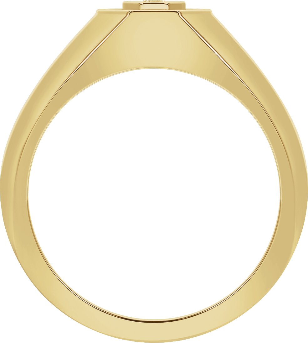 Alternative view of 1/5 CTW Lab-Grown Diamond Mens Band – 14K Yellow Gold