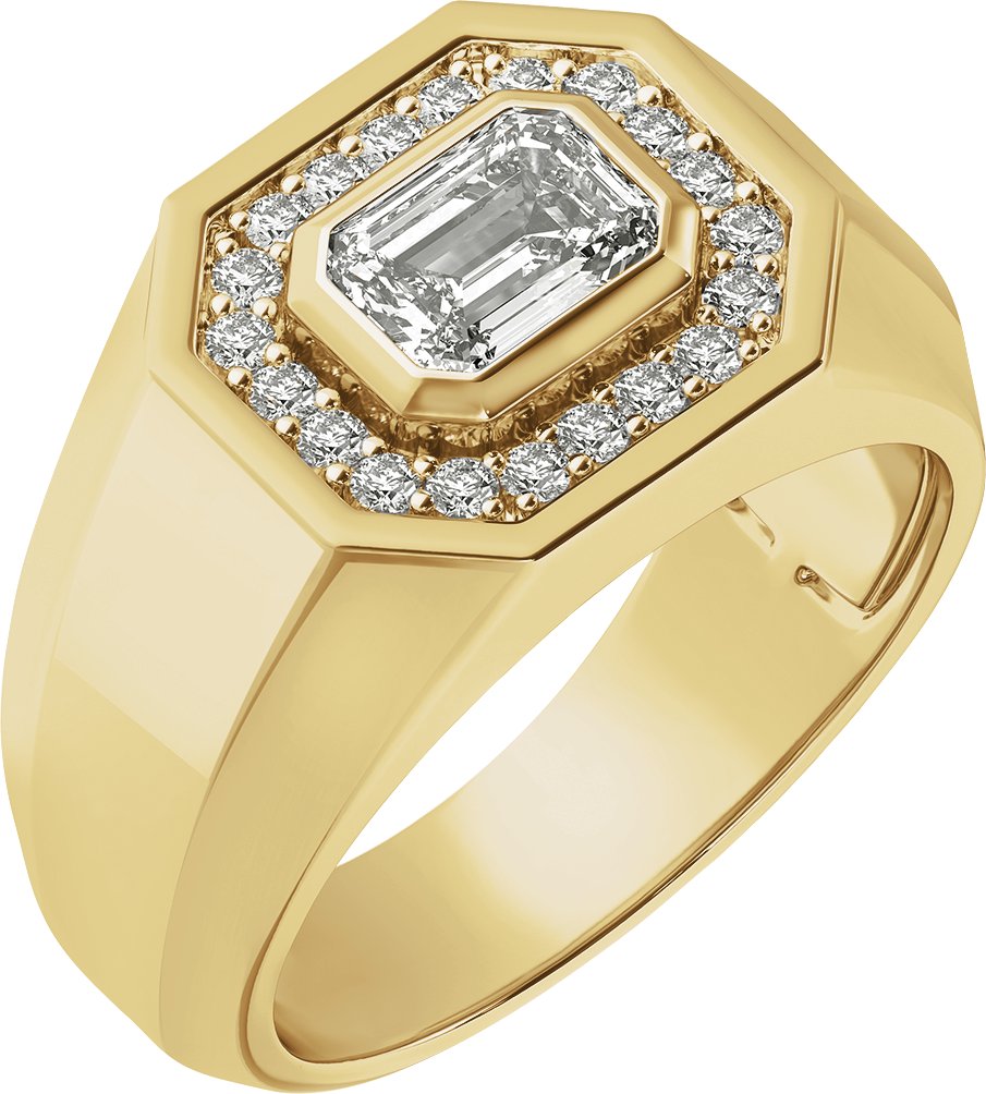 1 1/4 CTW Lab-Grown Diamond Mens Band – 14K Yellow Gold