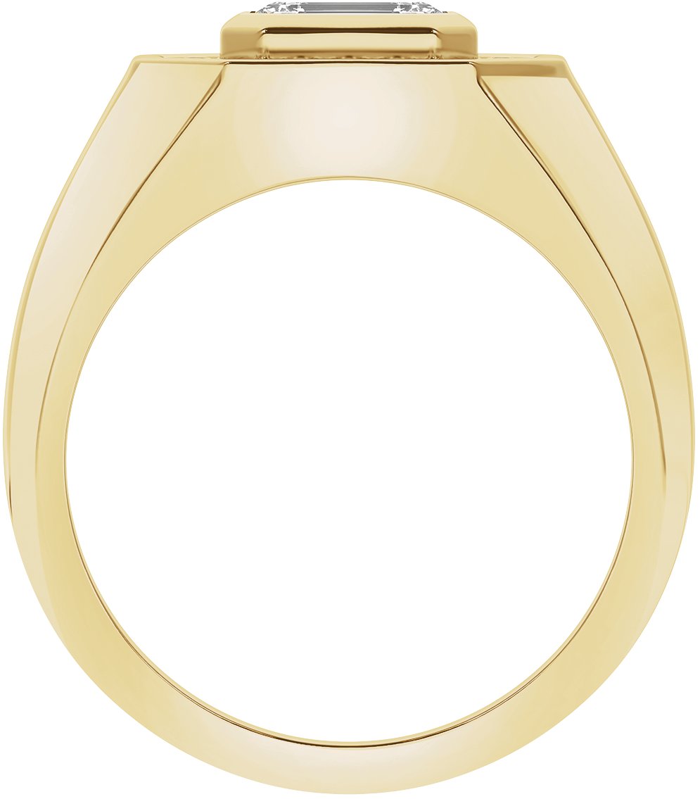 Alternative view of 1 1/4 CTW Lab-Grown Diamond Mens Band – 14K Yellow Gold