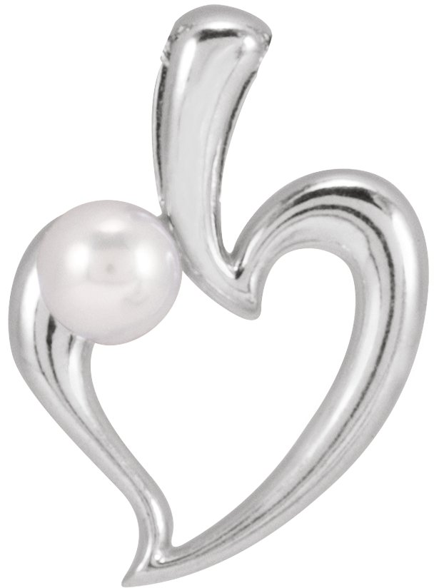 Pearl Heart Necklace or Pendant