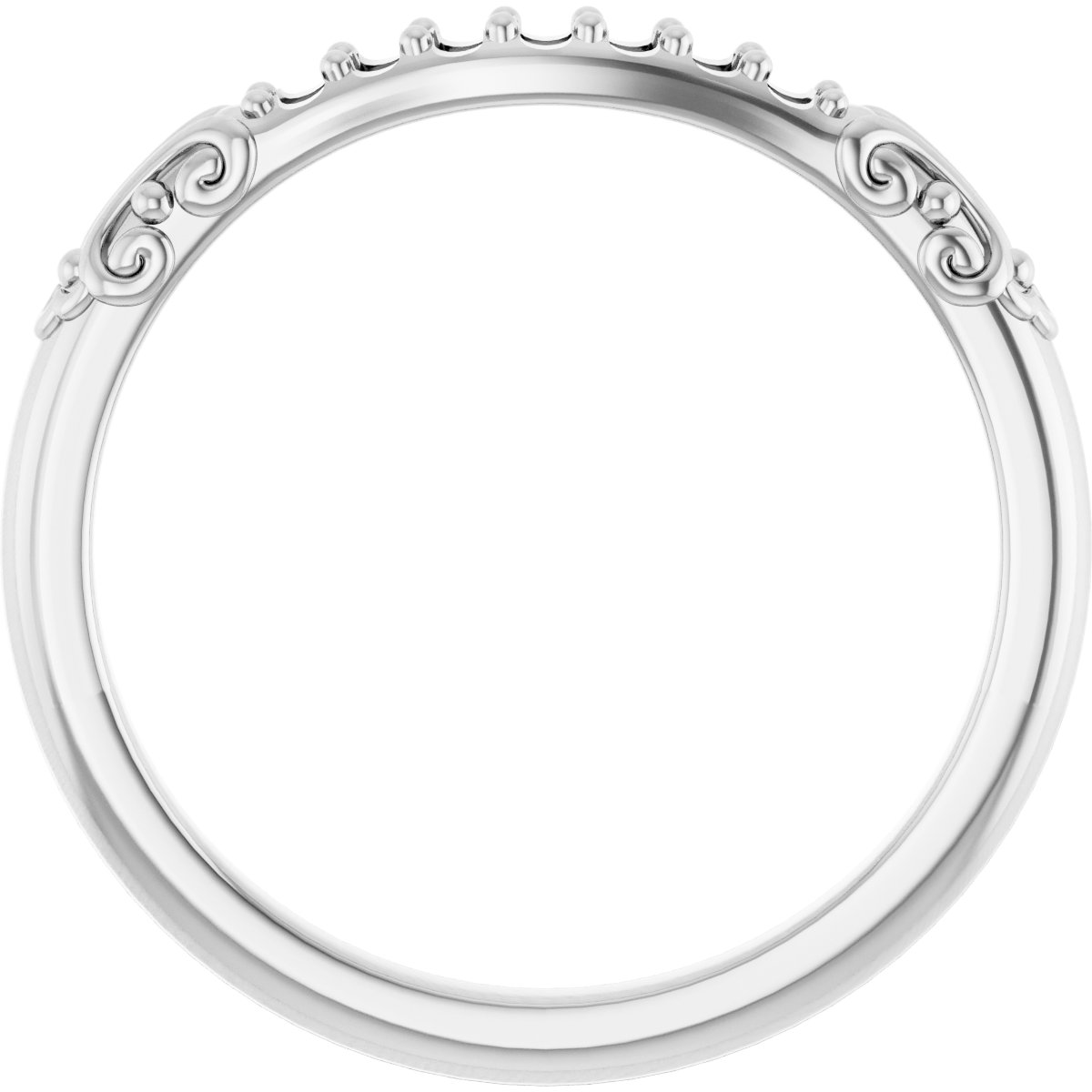 Band Mounting for 8x6 mm Pear Ring view 2