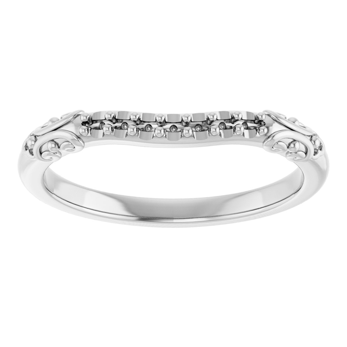 Band Mounting for 8x6 mm Pear Ring view 3