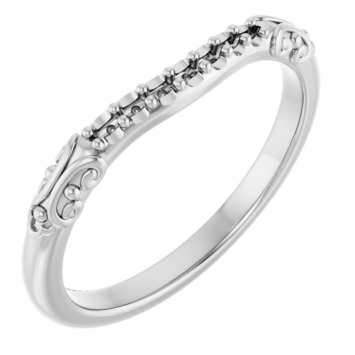 Band Mounting for 8x6 mm Pear Ring