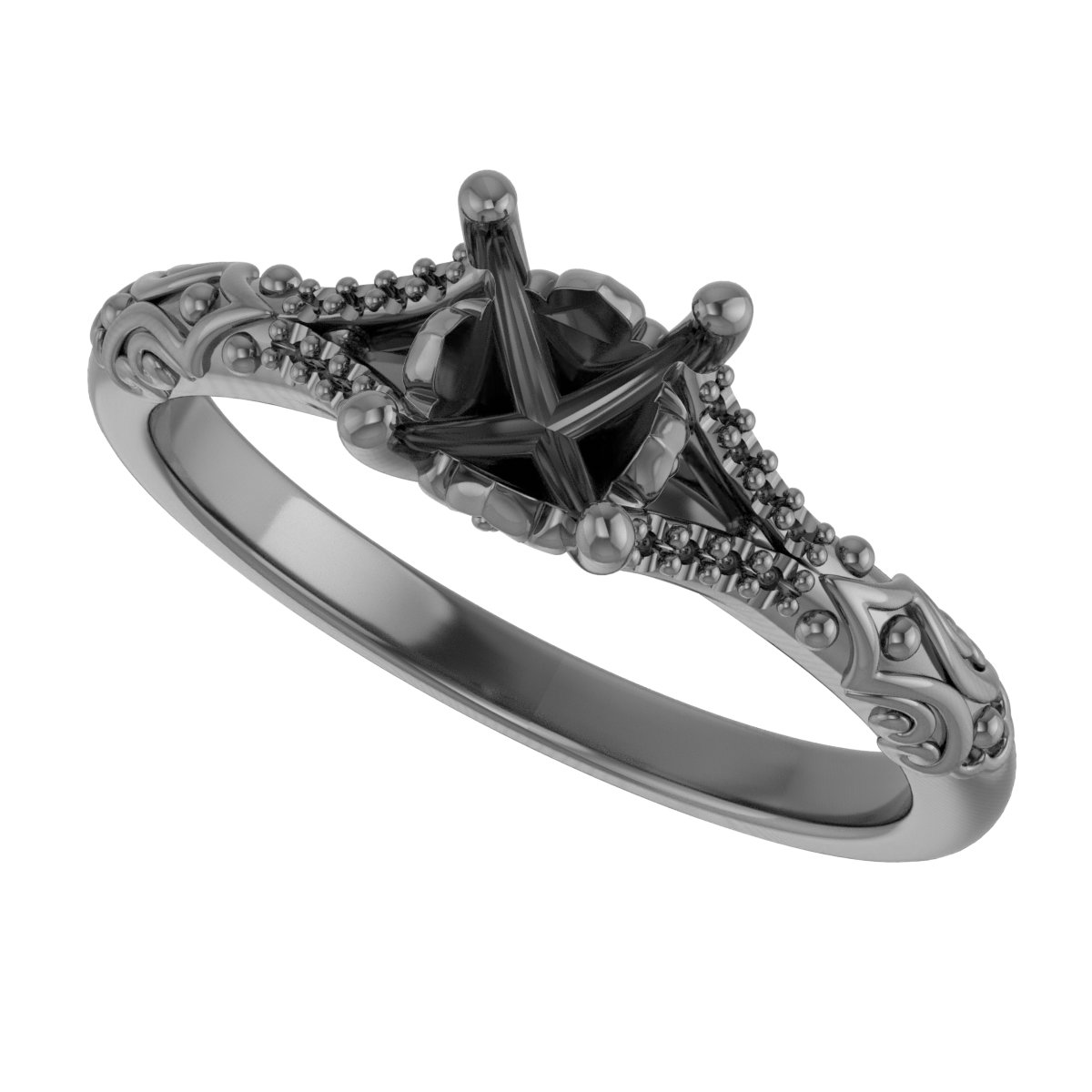 8x6 mm Pear Engagement Ring Mounting view 5