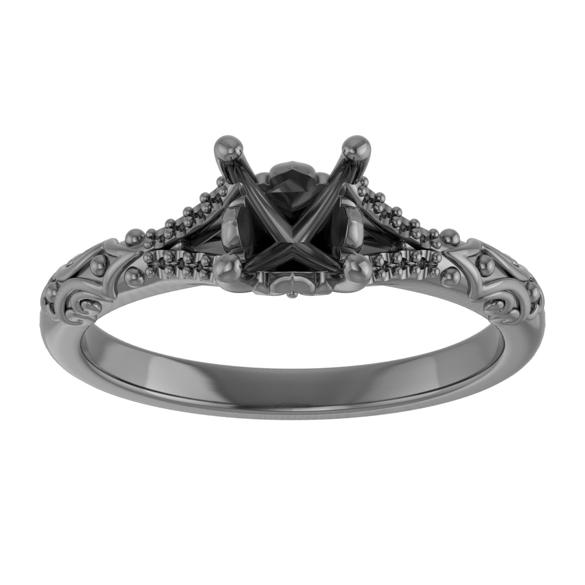 8x6 mm Pear Engagement Ring Mounting view 3