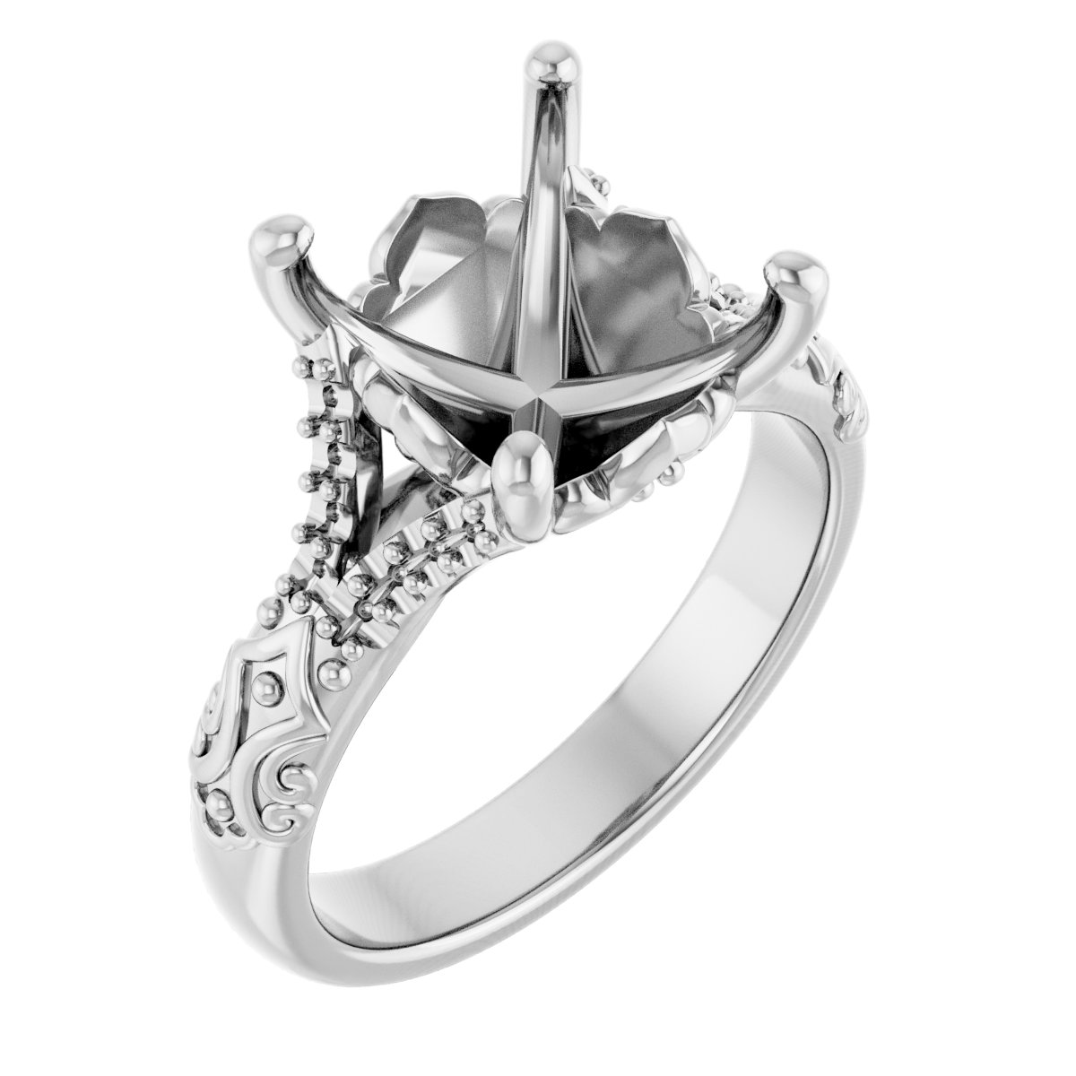 Solitaire Sculptural Engagement Ring