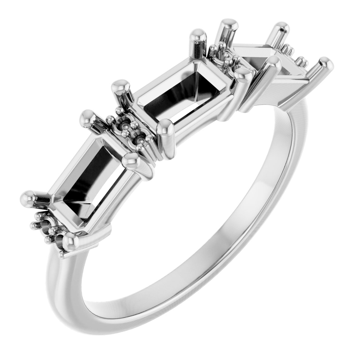 Accented Three-Stone Anniversary Band