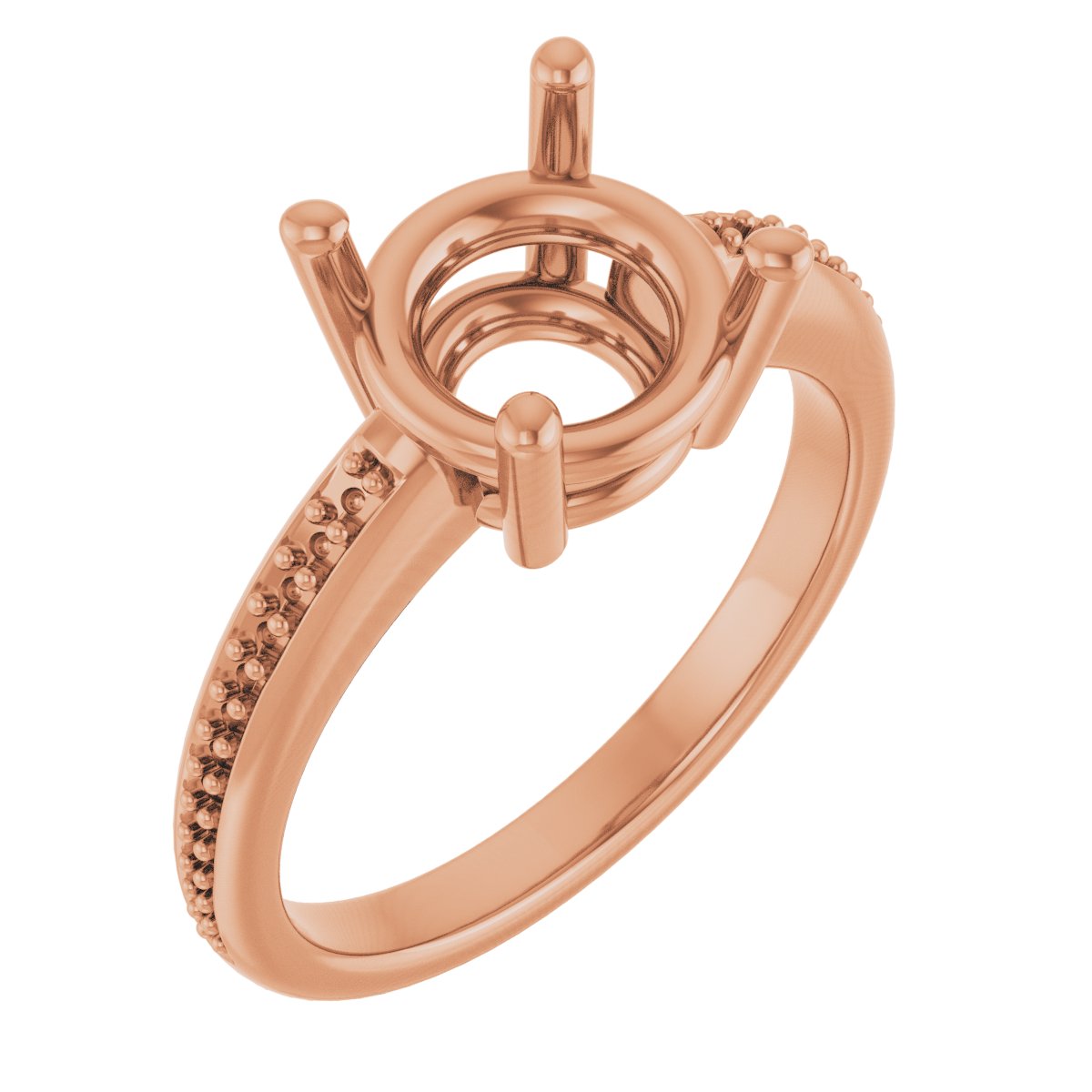 8.8 mm Round Engagement Ring Mounting — Saleh Jewelers
