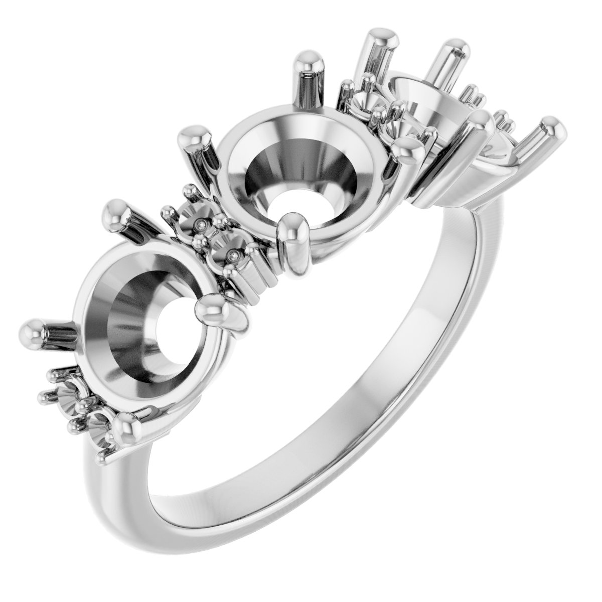 Accented Three-Stone Anniversary Band