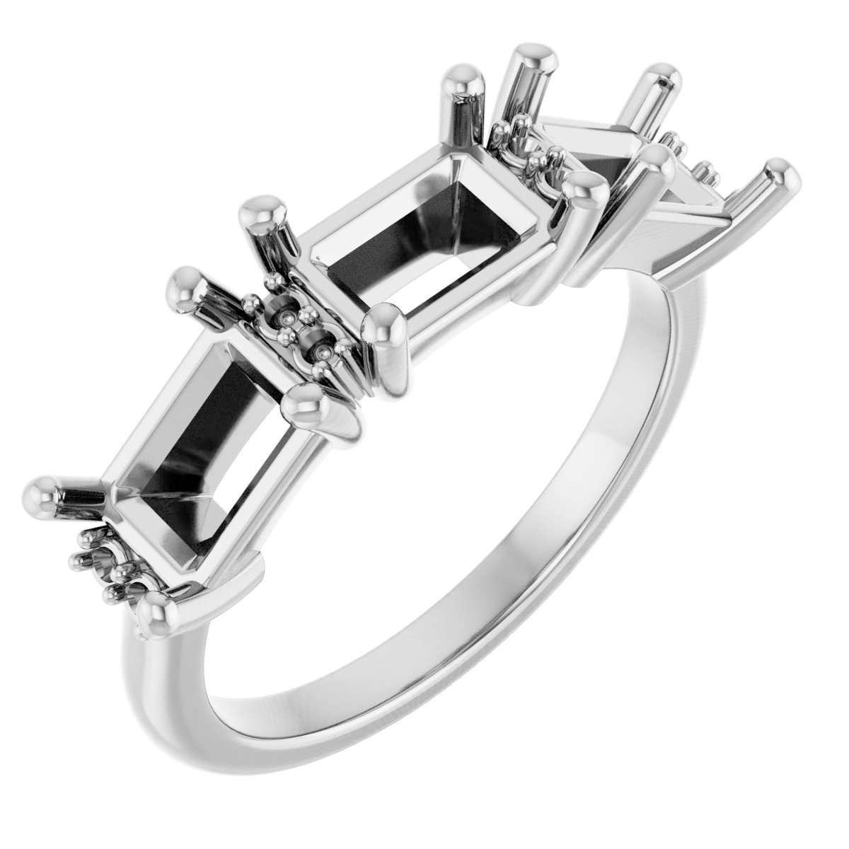 Accented Three-Stone Anniversary Band