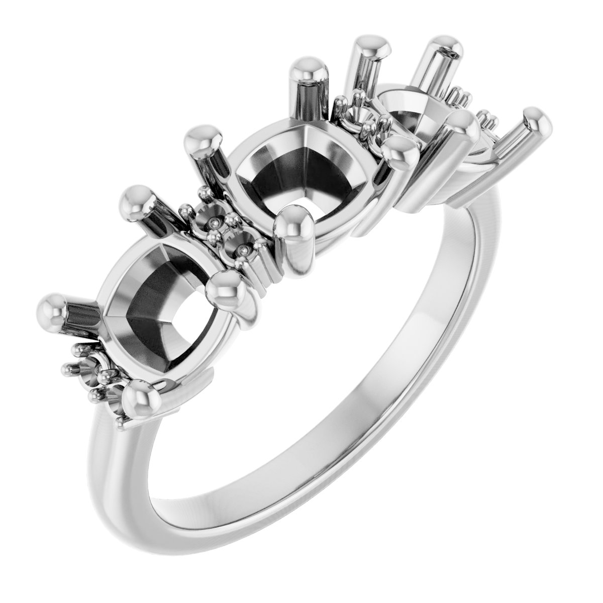 Accented Three-Stone Anniversary Band