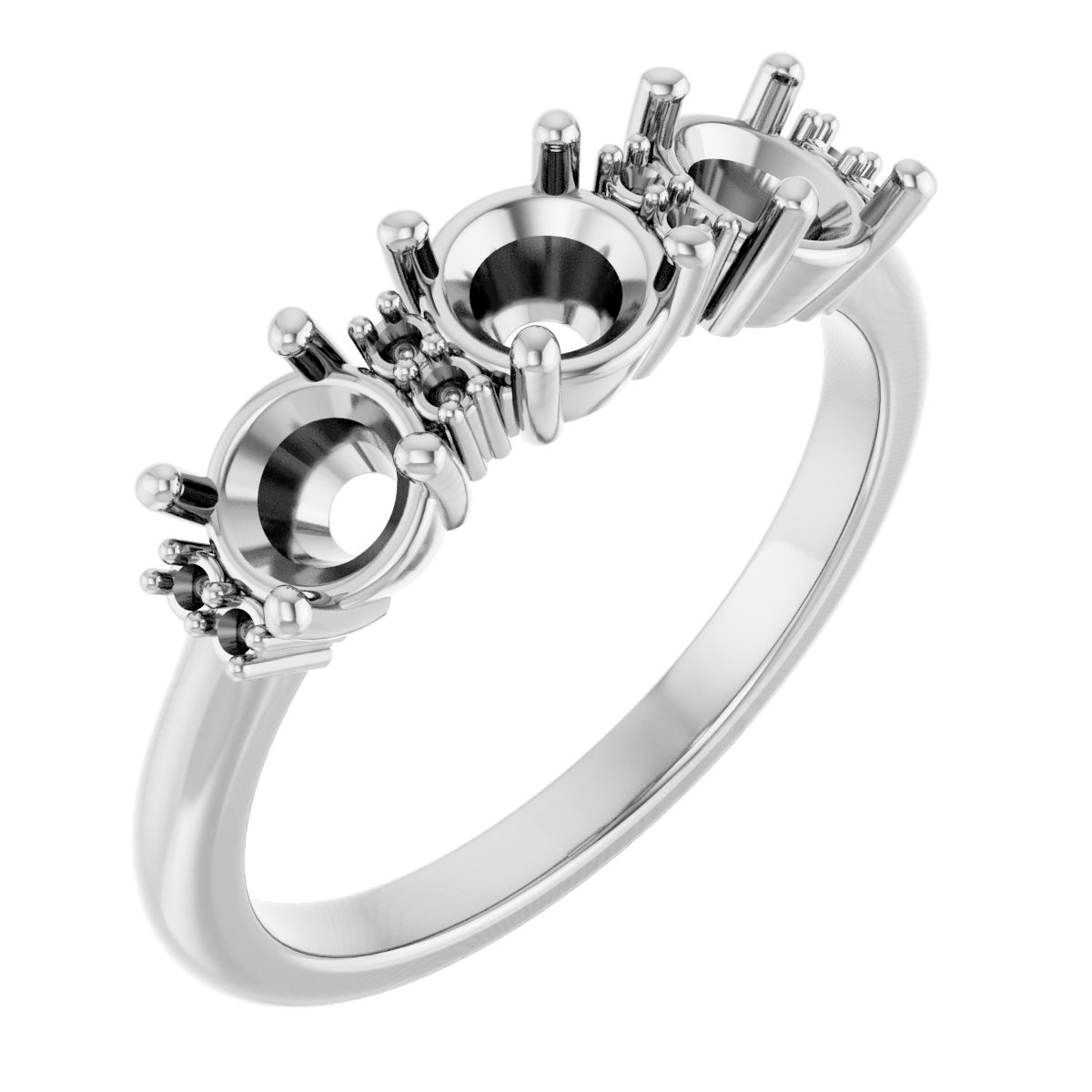 Accented Three-Stone Anniversary Band