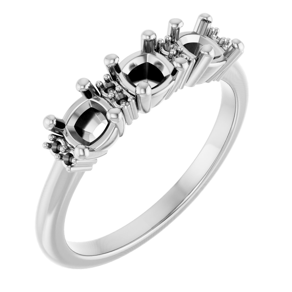Accented Three-Stone Anniversary Band