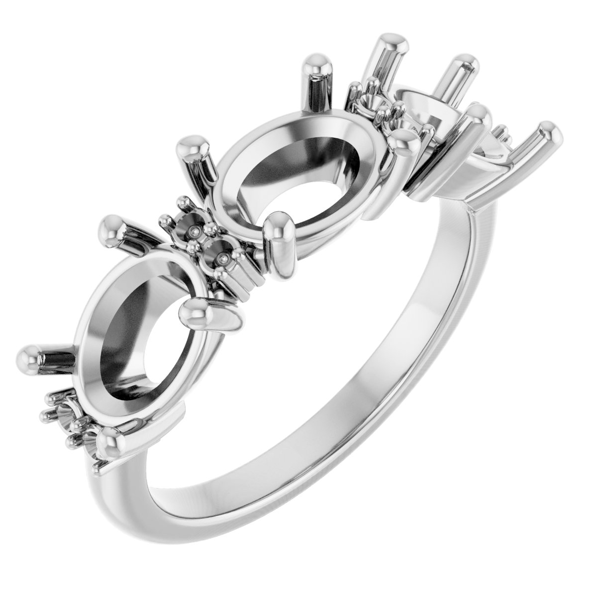 Accented Three-Stone Anniversary Band