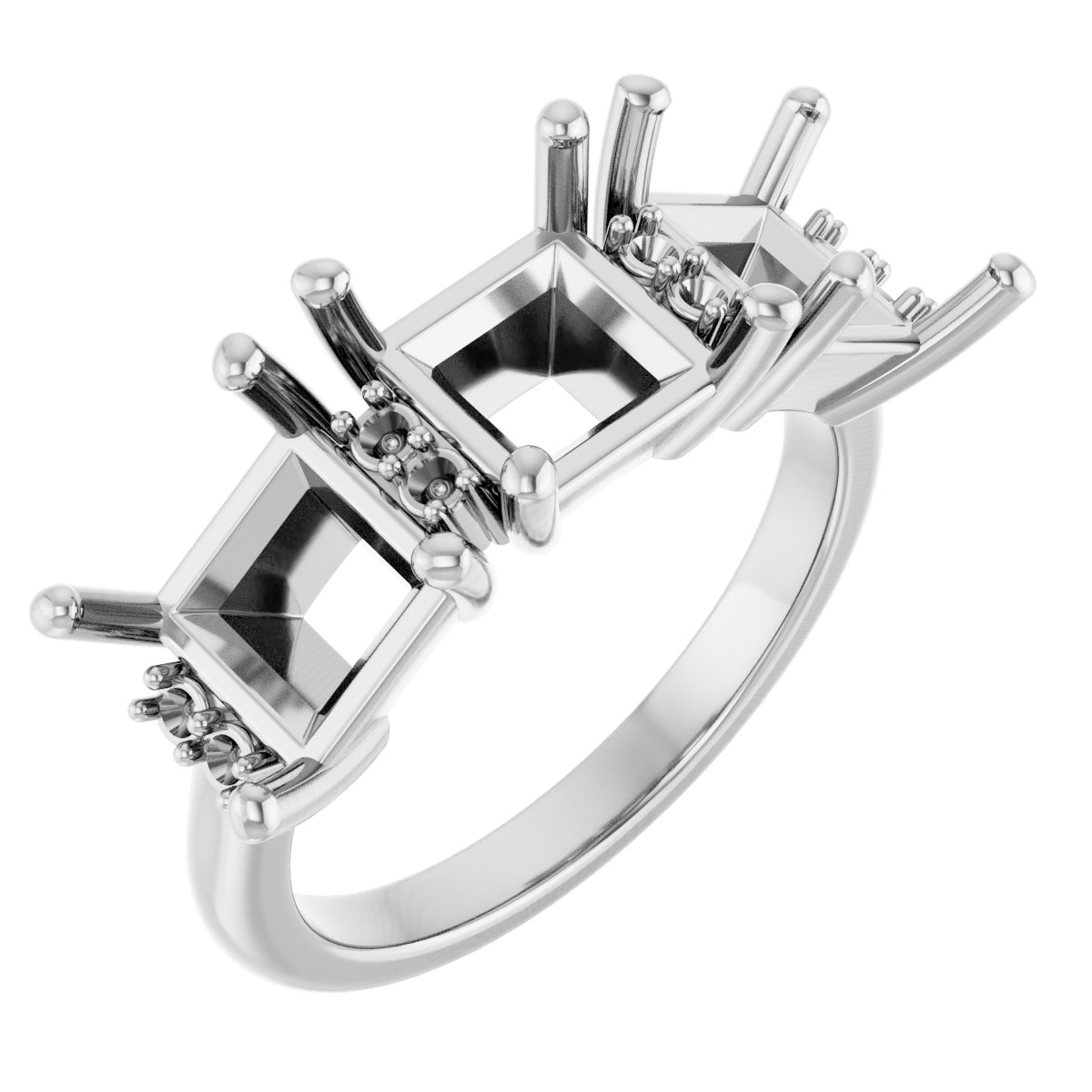 Accented Three-Stone Anniversary Band